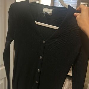 Francesca's Collections Black Cardigan Sweater